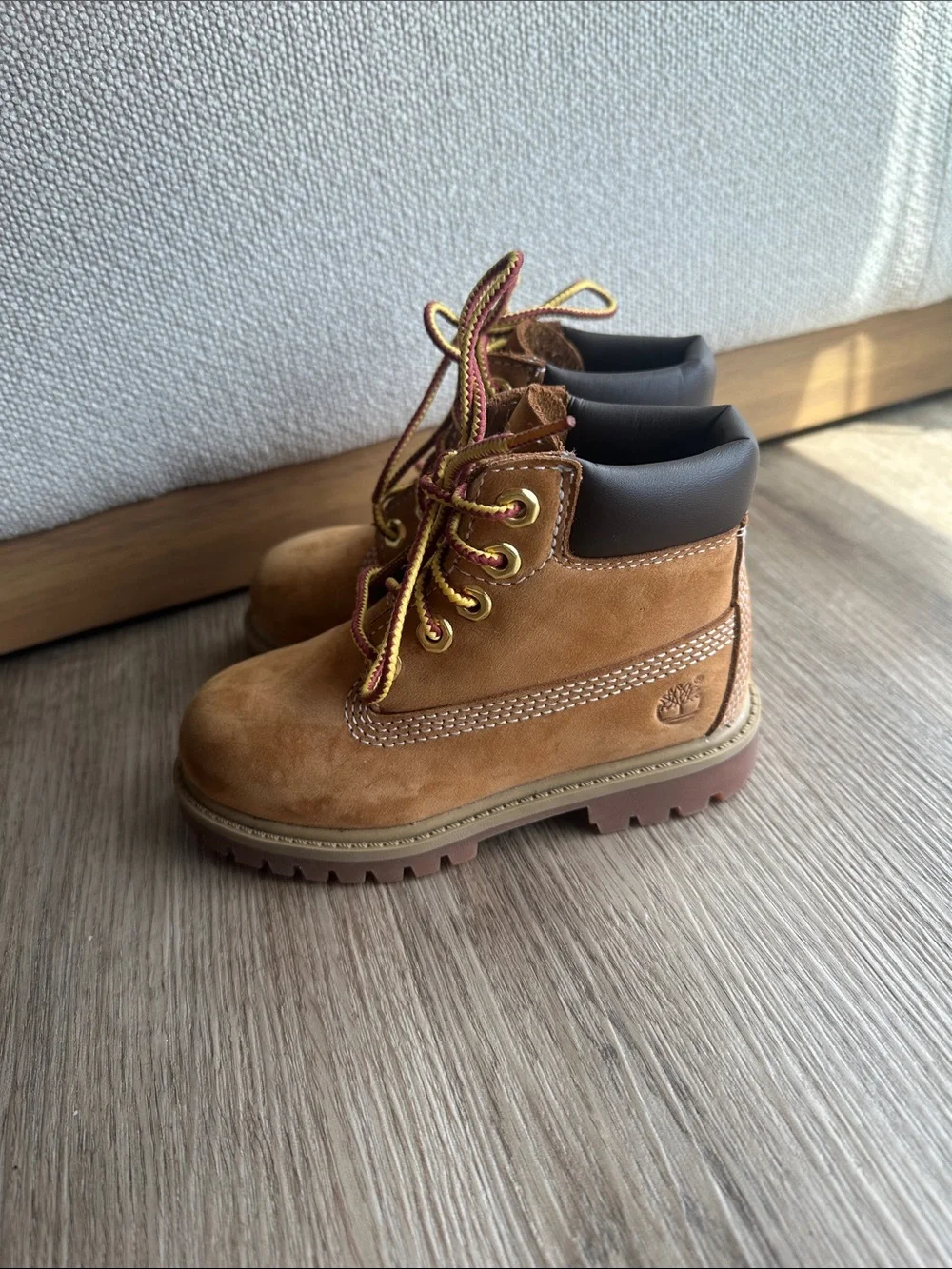 Timberland Kids Tan Suede Lace-Up Boots